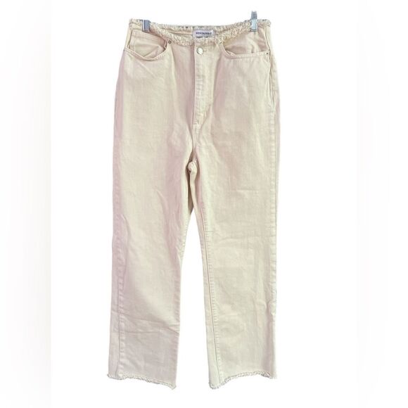 WeWoreWhat Cream Wide Leg High Rise Jeans Women's Size 29 - Picture 1 of 7